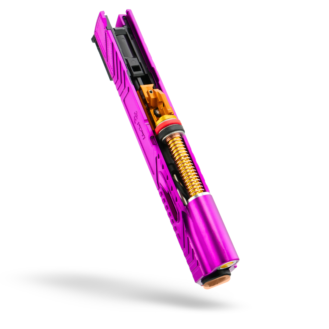 Upgraded TM Hi-Capa Gold Match with Maple Leaf Crazy Jet inner barrel, Decepticon bucking, NexxSpeed 180% nozzle spring, and MNA 140% recoil spring for top-tier performance. MNA Epic Deals.
