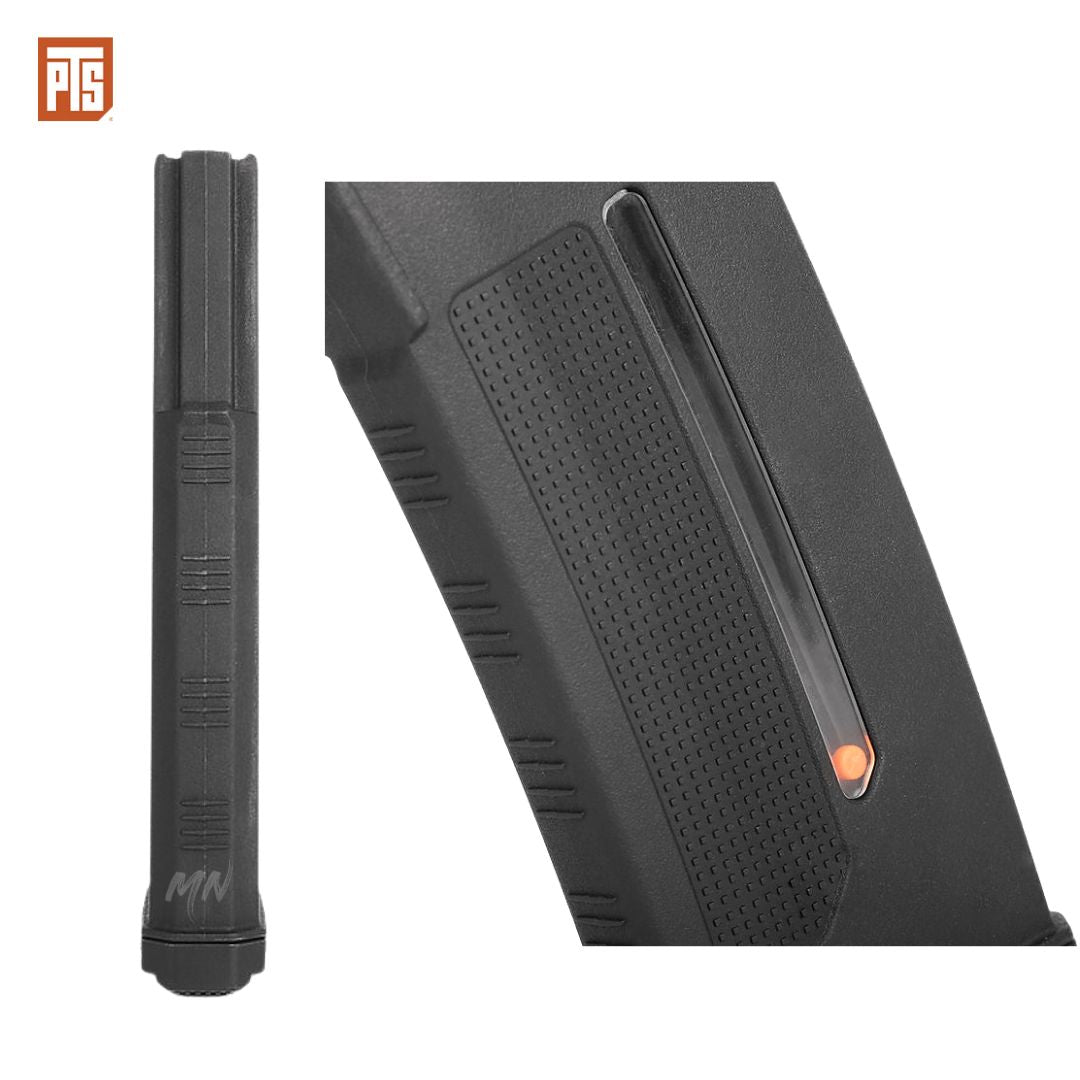 PTS® Enhanced Polymer Magazine ONE (EPM1) for airsoft enthusiasts. With a staggering 250+ round capacity, this high-capacity AEG magazine guarantees the legendary reliability PTS magazines are known for. Compatible with popular Airsoft AR-15 M4 AEGs such as Tokyo Marui, KWA, G&P, VFC, including HK416, PTS PDR-C, PTS ERG series, PTS Masada AEG, AMOEBA AM Variants, and more. Features include a Dupont Zytel® polymer shell