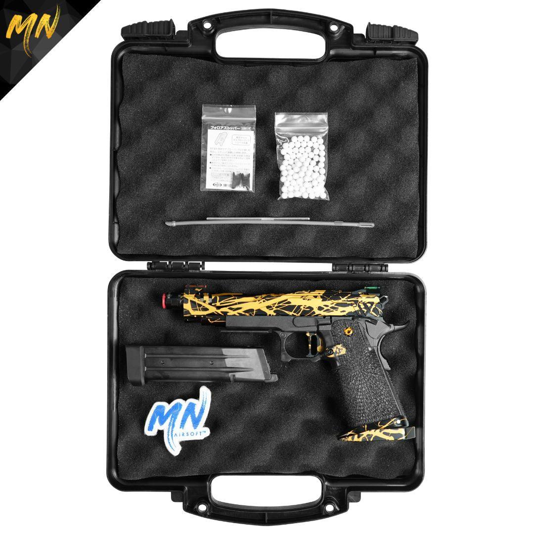 Project Midas | Custom Hi Capa 5.1 - Minnesota Airsoft Airsoft airsoft guns airsoft suppressor phantom airsoft Gen 3 Phantom Tracer unit airsoft best airsoft m4 novritsch airsoft sniper rifle hi capa custom pistol airsoft 2022 best AEG airsoft guns in 2023 Minnesota airsoft MN Airsoft guns for beginners best AK VSR Tokyo Marui KWA CYMA G&G Airsoft guns