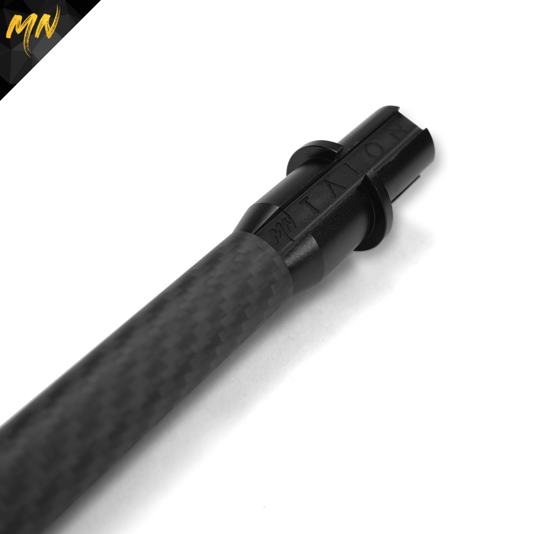 Minnesota Airsoft NEW M4 AEG carbon fiber outer barrel. Available in 150mm, 280mm, and 363mm lengths Crafted meticulously to boost accuracy, range, and overall maneuverability, this lightweight and durable barrel will revolutionize your airsoft gun. Designed specifically for Tokyo Marui spec M4 Airsoft AEG rifles, it perfectly complements your airsoft gun, offering unmatched performance and durability. The Talon carbon fiber airsoft M4 outer barrel is the best airsoft outer barrel in 2023! 