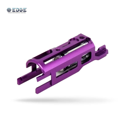 Purple EDGE Ultra Light CNC aluminum blowback unit for Tokyo Marui Hi-Capa 5.1 GBB; premium aftermarket BBU for speedsoft, IPSC, and custom Hi-Capa airsoft pistol setups.