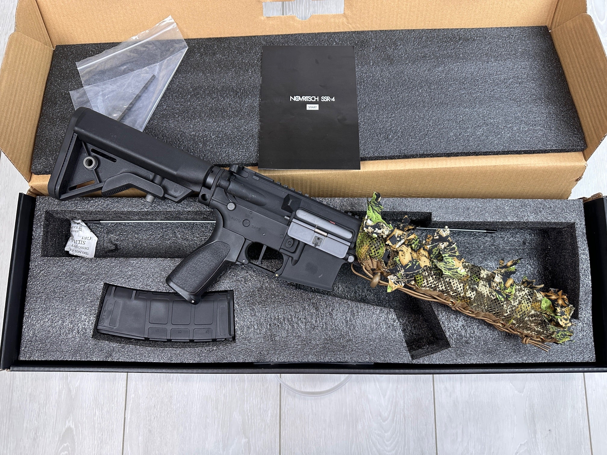 used novritsch ssr4 aeg airsoft rifle custopm pre upgraded airsoft m4 aeg