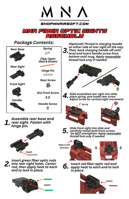 MNA Adjustable Fiber Optic Sight Set for Tokyo Marui Hi-CAPA 5.1