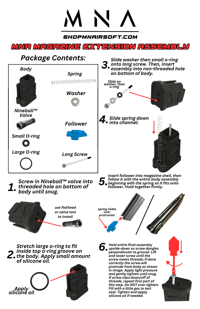 Hi Capa magazine extension in red, blue, green, gold, black, rainbow, purple. Custom upgraded hi capa magazine extension for tokyo marui gas blowback airsoft pistol. Best upgrade for magazine in 2025 for custom upgraded hicapa. assembly instructions.
