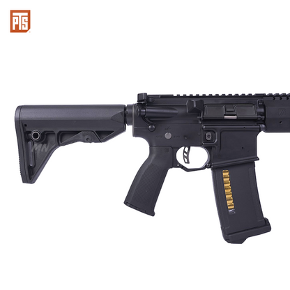 PTS Zev Core Elite M4 AEG Full metal airsof rifle. 7 inch, 10 inch, and 14 inch models for CQB or long range sniping airsoft gameplay. The best m4 aeg rifle out of the box. Pre-upgraded CYMA airsoft AEG Zev core PTS Elite m4 airsoft AEG rifle. rear stock pts and epm grip and epm magazine