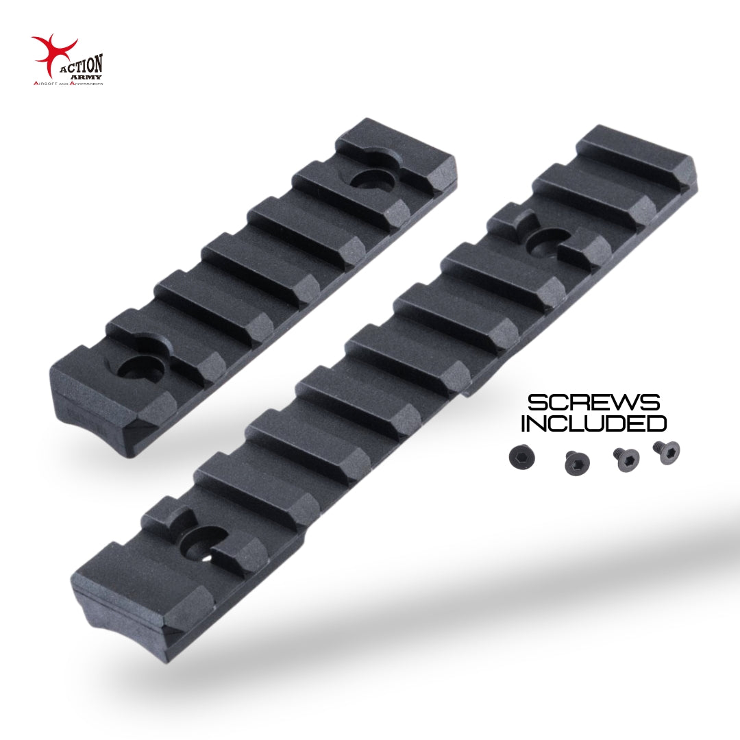 Rail Set for Action Army AAP-01 Assassin Gas Blowback Airsoft Pistol. Black polymer top and bottom rails picatinny for action army aap 01 pistol airsoft.