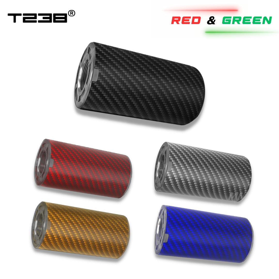 T238 NANO Carbon Fiber Airsoft Tracer Units. T238 carbon fiber lightweight tracer units for airsoft guns and rifles and CQB pistols. Airsoft tracer units in blue carbon fiber, silver carbon fiber, red carbon fiber, gold carbon fiber, and black carbon fiber work with both red and green airsoft tracer bbs.