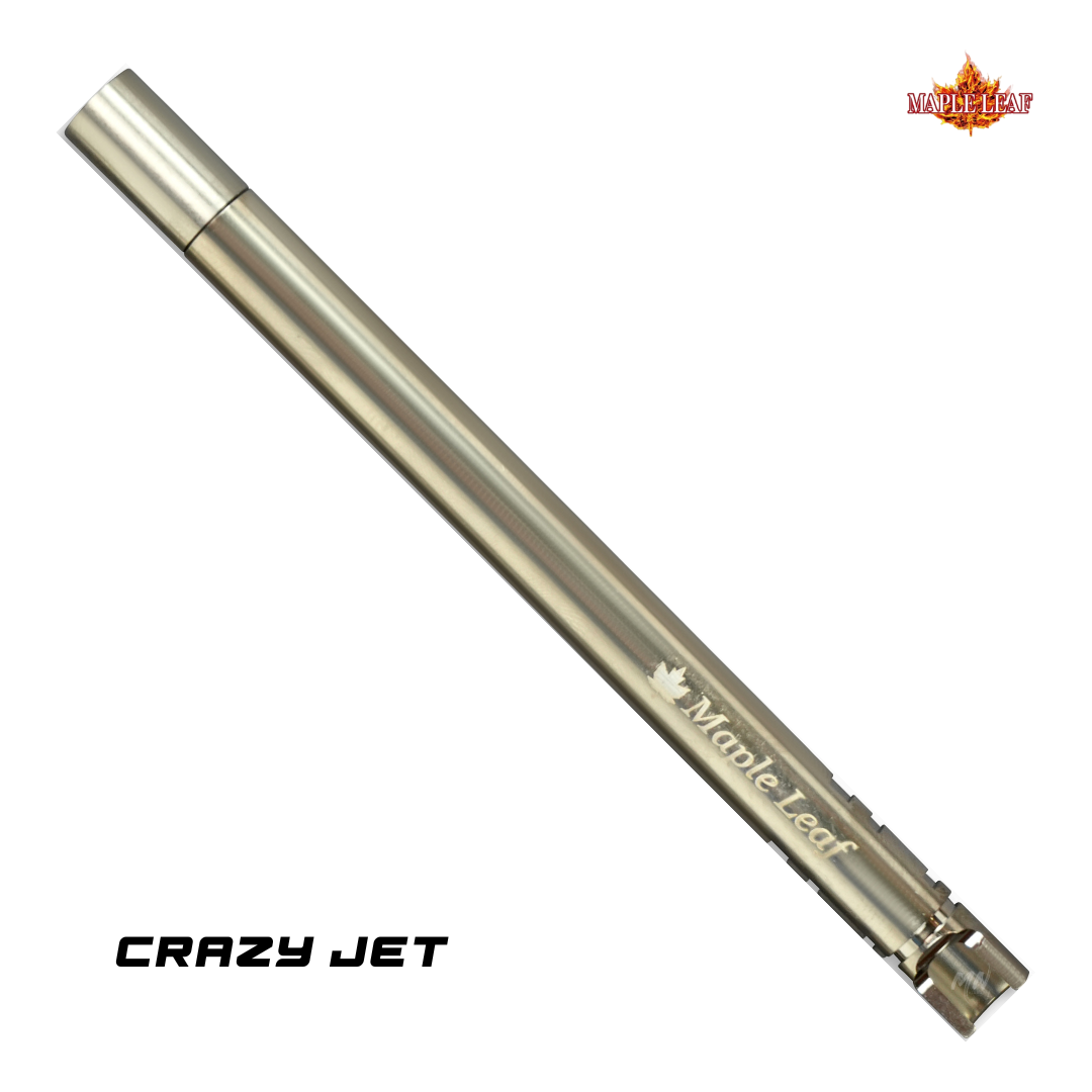 Maple Leaf crazy jet 113mm long 5.1 length 6.02 stainless steel inner barrel for tokyo marui hi capa airsoft gas blowback pistol. Best upgrade for tokyo marui hi capa custom build inner barrel.