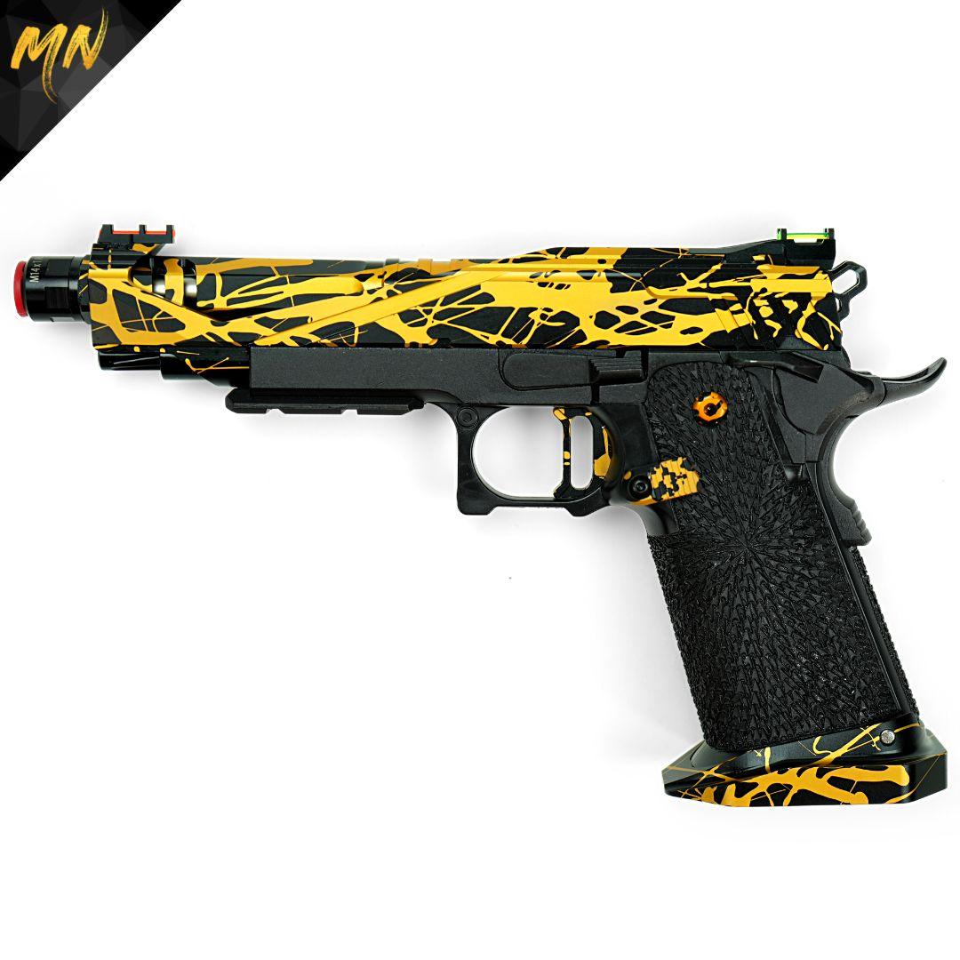 Project Midas | Custom Hi Capa 5.1 - Minnesota Airsoft Airsoft airsoft guns airsoft suppressor phantom airsoft Gen 3 Phantom Tracer unit airsoft best airsoft m4 novritsch airsoft sniper rifle hi capa custom pistol airsoft 2022 best AEG airsoft guns in 2023 Minnesota airsoft MN Airsoft guns for beginners best AK VSR Tokyo Marui KWA CYMA G&G Airsoft guns
