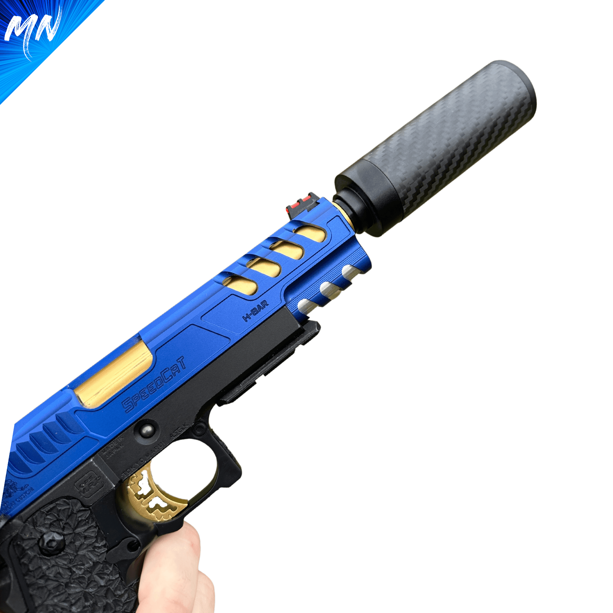 Experience unmatched performance with the Minnesota Airsoft Gen 3 Phantom Carbon Fiber Airsoft Suppressor - the perfect accessory for any airsoft enthusiast.