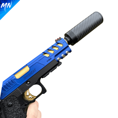 Experience unmatched performance with the Minnesota Airsoft Gen 3 Phantom Carbon Fiber Airsoft Suppressor - the perfect accessory for any airsoft enthusiast.