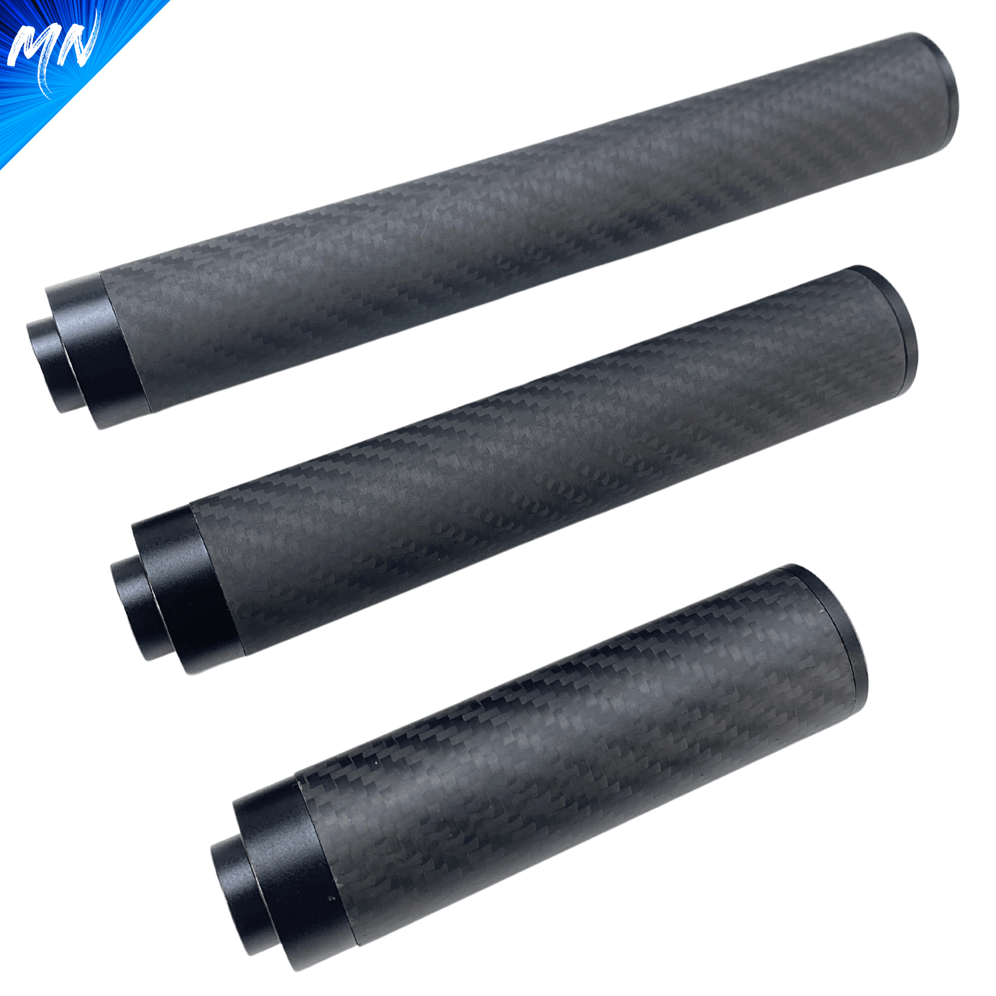 Gen 2 Phantom™ Carbon Fiber Suppressor - Minnesota Airsoft Airsoft airsoft guns airsoft suppressor phantom airsoft Gen 3 Phantom Tracer unit airsoft best airsoft m4 novritsch airsoft sniper rifle hi capa custom pistol airsoft 2022 best AEG airsoft guns in 2023 Minnesota airsoft MN Airsoft guns for beginners best AK VSR Tokyo Marui KWA CYMA G&G Airsoft guns