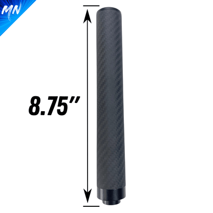 Gen 2 Phantom™ Carbon Fiber Suppressor - Minnesota Airsoft Airsoft airsoft guns airsoft suppressor phantom airsoft Gen 3 Phantom Tracer unit airsoft best airsoft m4 novritsch airsoft sniper rifle hi capa custom pistol airsoft 2022 best AEG airsoft guns in 2023 Minnesota airsoft MN Airsoft guns for beginners best AK VSR Tokyo Marui KWA CYMA G&G Airsoft guns