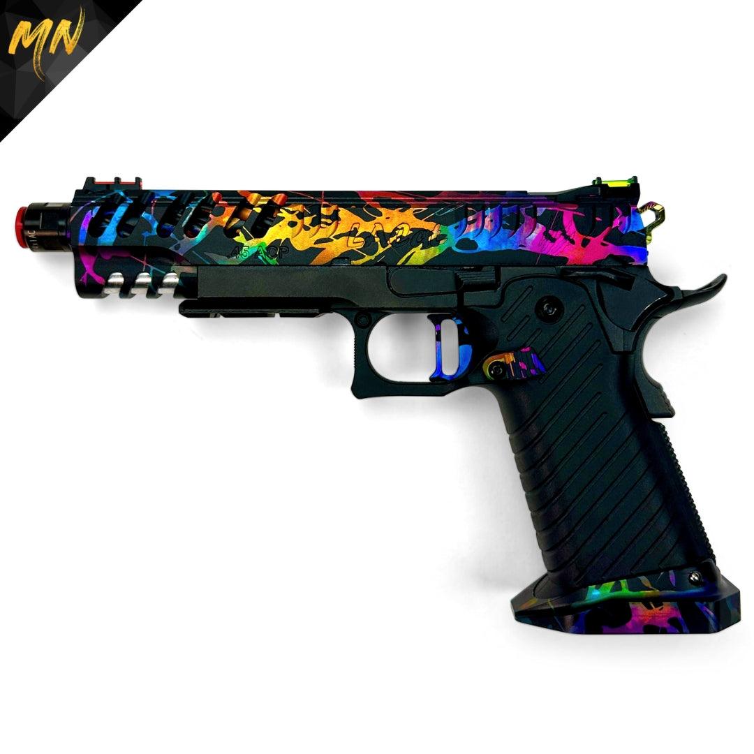 Project Nebula | Custom Hi Capa 5.1 - Minnesota Airsoft Airsoft airsoft guns airsoft suppressor phantom airsoft Gen 3 Phantom Tracer unit airsoft best airsoft m4 novritsch airsoft sniper rifle hi capa custom pistol airsoft 2022 best AEG airsoft guns in 2023 Minnesota airsoft MN Airsoft guns for beginners best AK VSR Tokyo Marui KWA CYMA G&G Airsoft guns