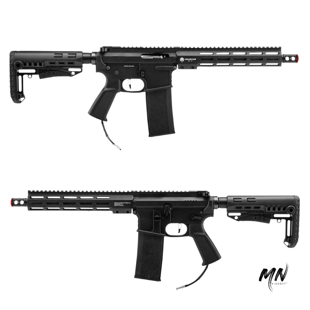 2023 Wolverine Airsoft Tactical Trim HPA M4. Image of the Wolverine MTW HPA airsoft rifle, engineered for precision and range. Customizable HPA airsoft gun, equipped with Wolverine Airsoft engines and regulators. Enhance your loadout with Wolverine Airsoft accessories, achieving unmatched accuracy in both long-range sniping and intense CQB encounters. Minnesota Airsoft offers Wolverine's reliability and performance, in all lengths such as 7 inch CQB, 10 inch Rifle, and 14 inch DMR. 